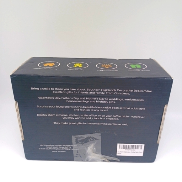 Southern Highlands 3 Pcs Decorative Hardcover Books for Home Decor New in Box - Picture 10 of 10